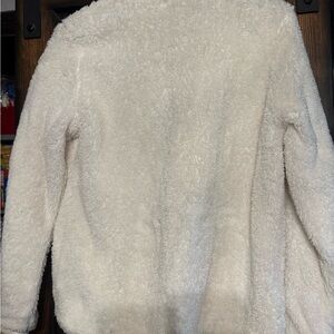White comfy fuzzy jacket